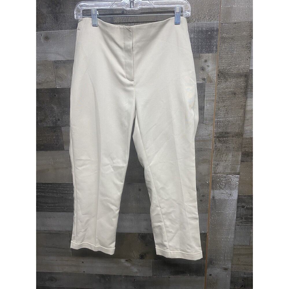 Chicos So Slimming Brigitte Crop Pants Beige Stretch Smooth Sz 0.5 Or SZ 6 NEW